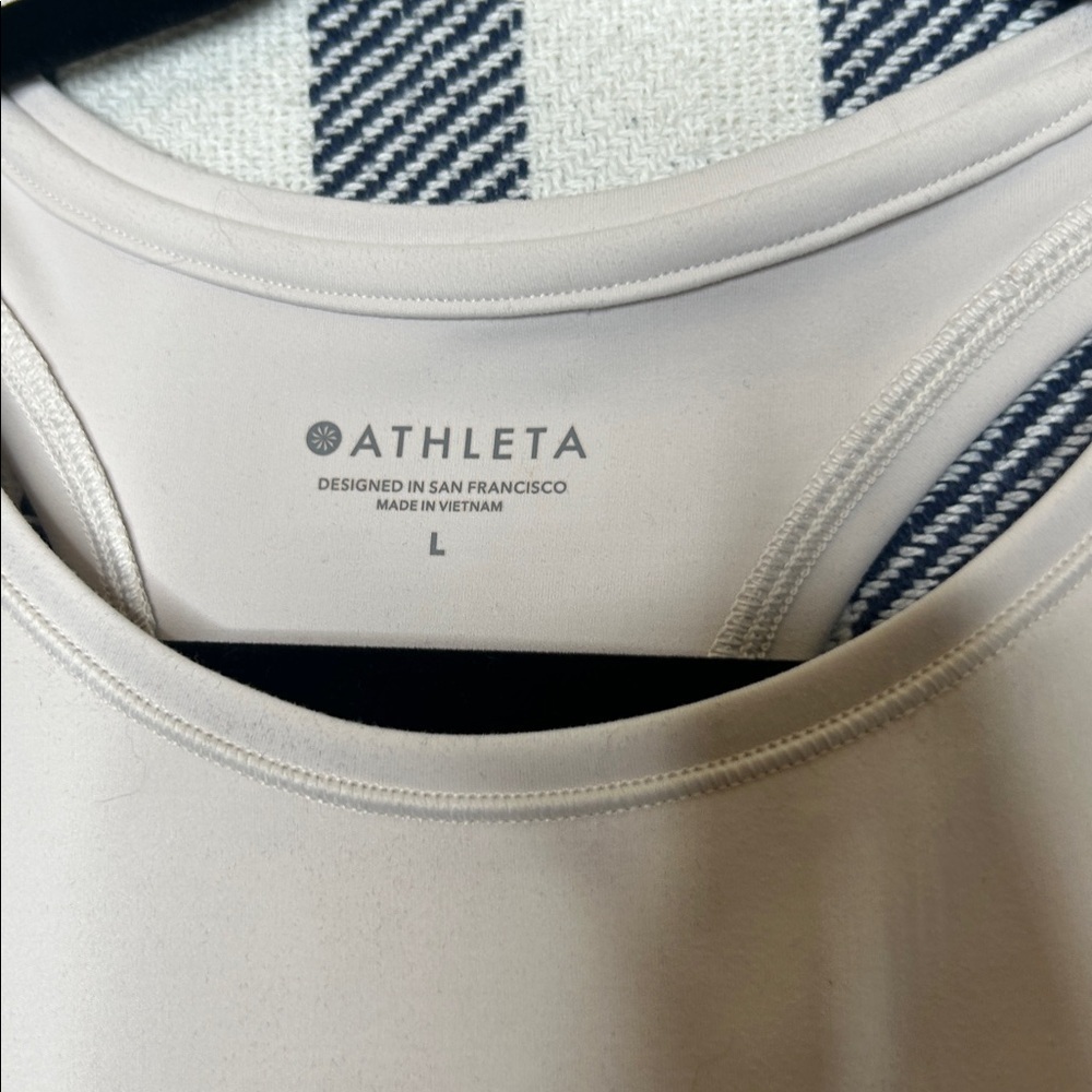 Athleta Shanti Watercolor Striped Crop Tank Top - Picture 3 of 5